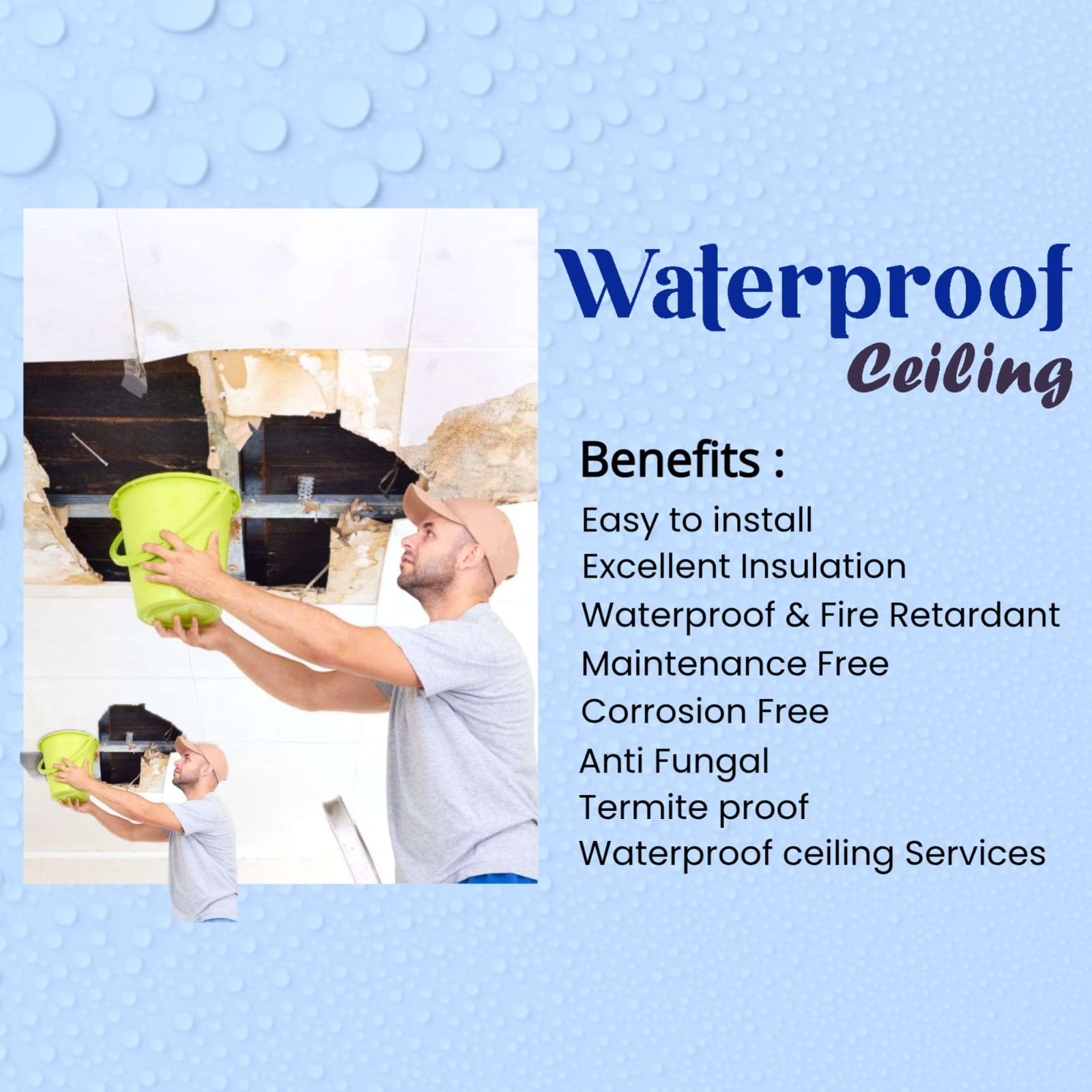 Waterproof ceiling services के फायदे