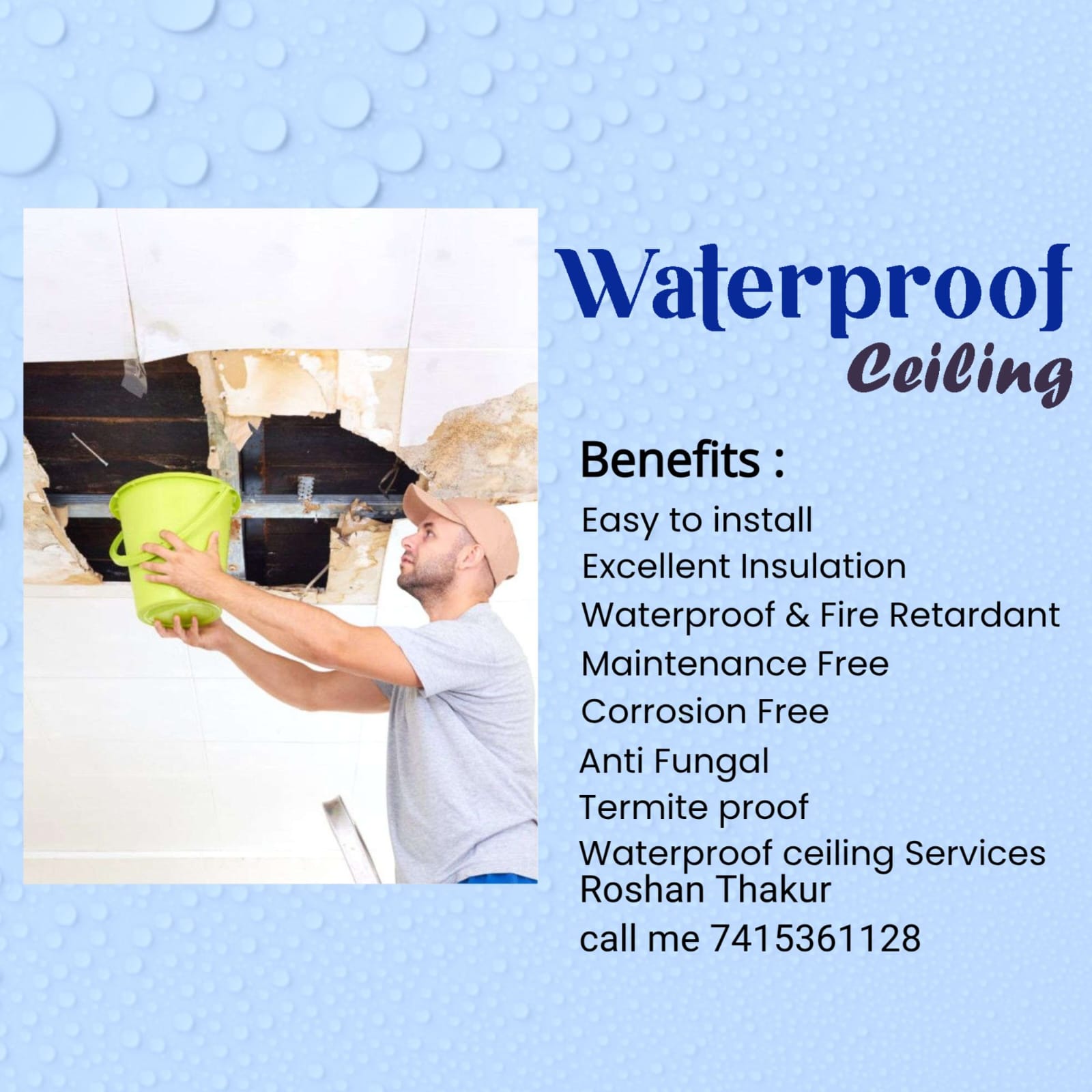 Waterproof Ceiling Services — Roshan Thakur promo